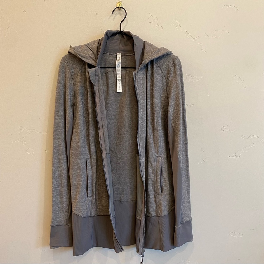 LULULEMON Daily Practice Jacket Heathered Slate Grey - Picture 10 of 16